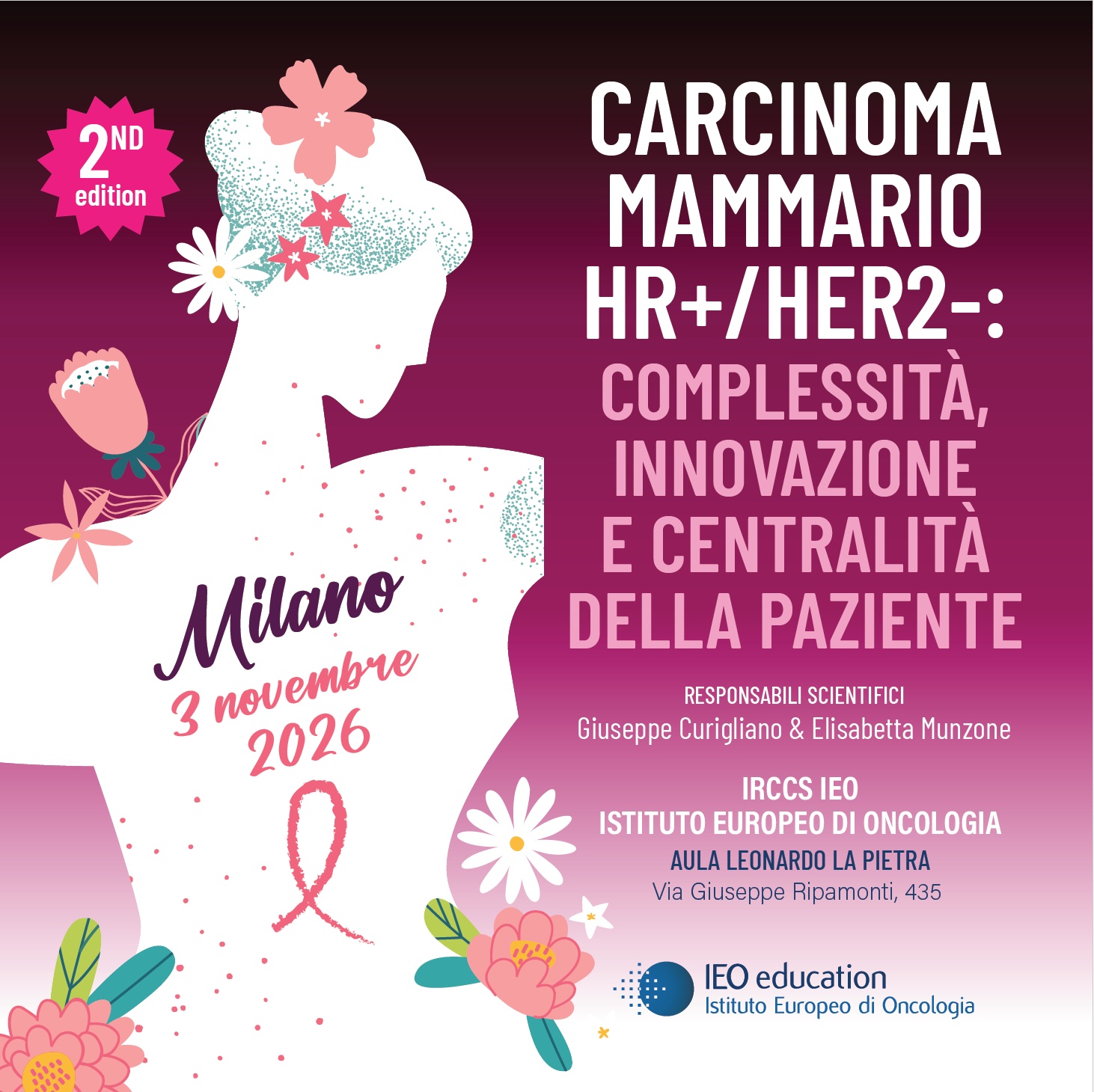 CARCINOMA MAMMARIO HR+/HER2 - COMPLESSITÀ, INNOVAZIONE E CENTRALITÀ DELLA PAZIENTE