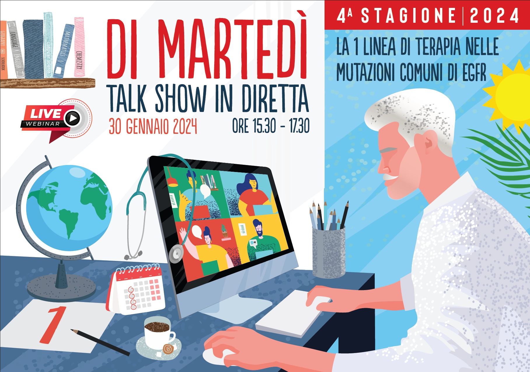 FAD - DI MARTEDÌ: TALK SHOW IN DIRETTA. LA 1 LINEA DI TERAPIA NELLE MUTAZIONI COMUNI DI EGFR