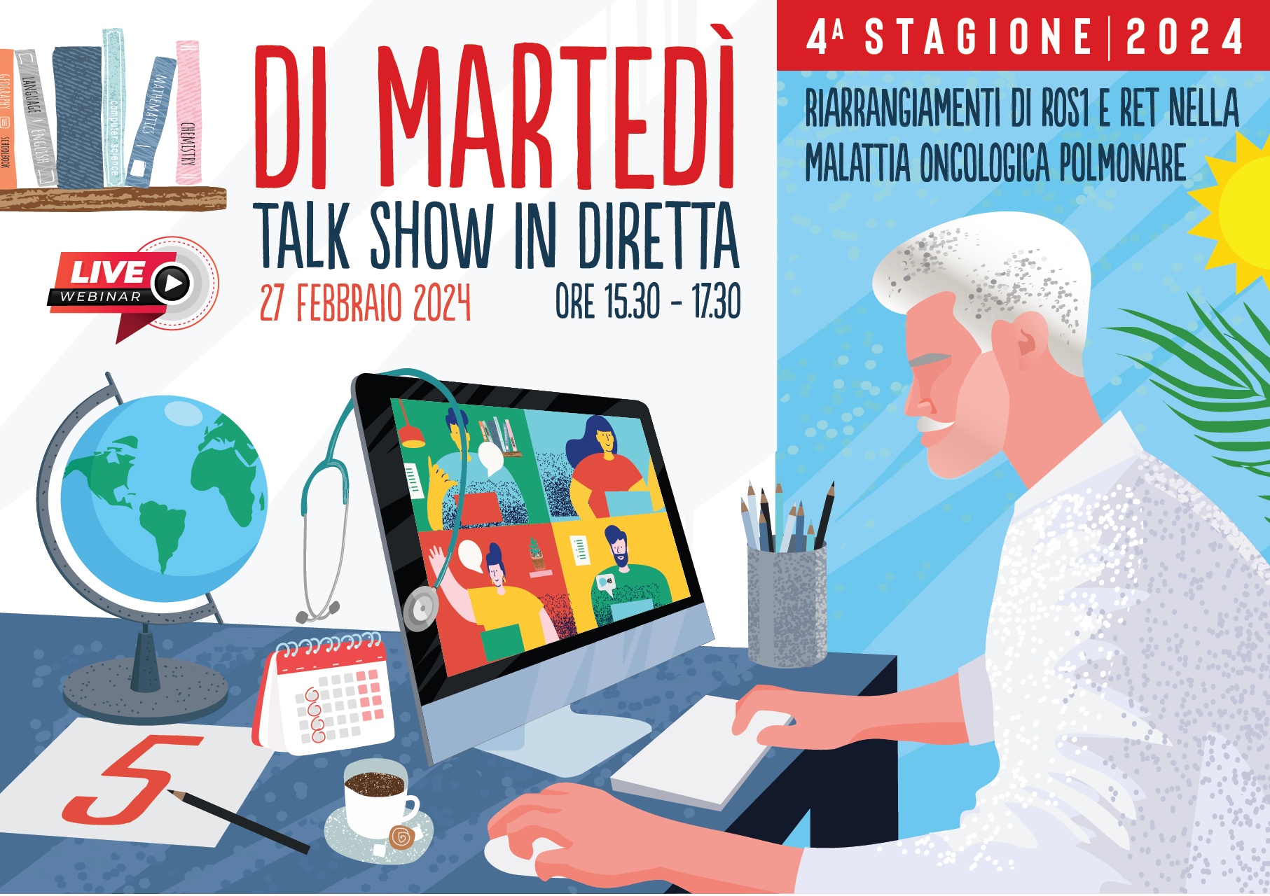 FAD - DI MARTEDÌ: TALK SHOW IN DIRETTA. RIARRANGIAMENTI DI ROS1 E RET NELLA MALATTIA ONCOLOGICA POLMONARE