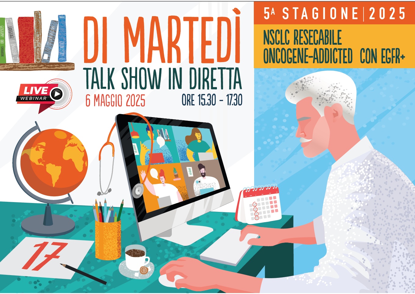 FAD - DI MARTEDÌ: TALK SHOW IN DIRETTA. NSCLC RESECABILE ONCOGENE-ADDICTED CON EGFR+