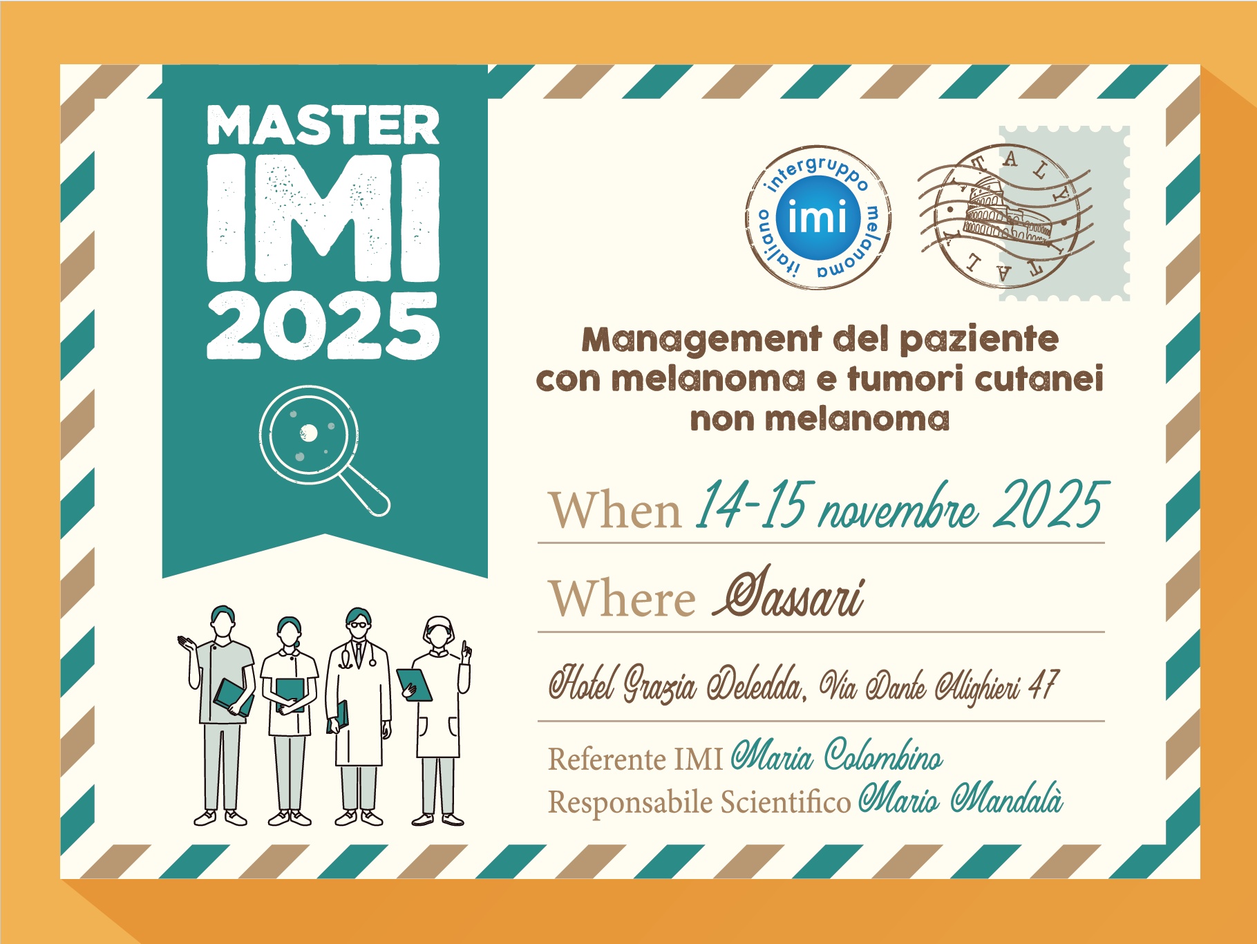 RESIDENZIALE - MASTER IMI 2025: MANAGEMENT DEL PAZIENTE CON MELANOMA E TUMORI CUTANEI NON MELANOMA
