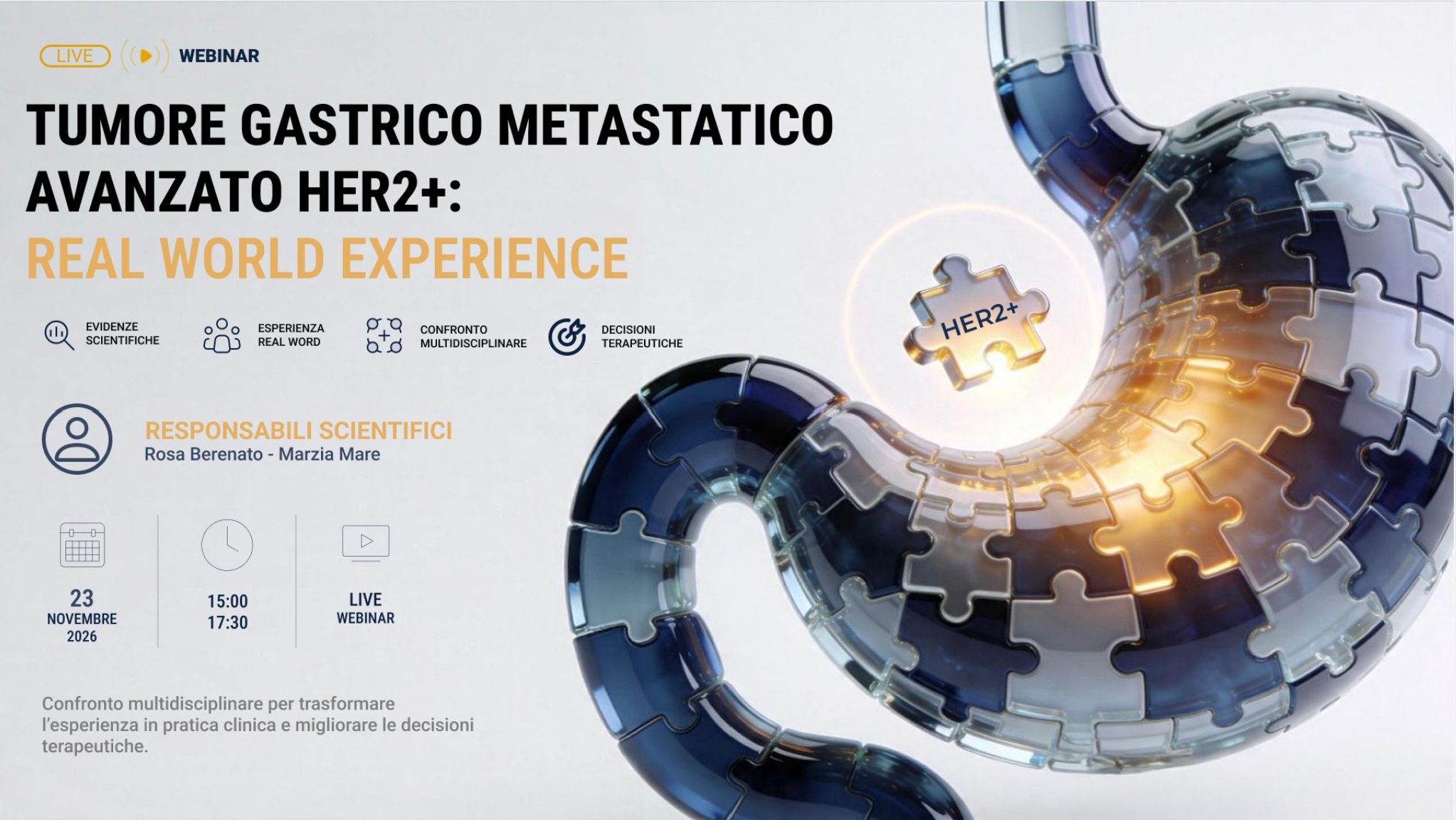 FAD - TUMORE GASTRICO METASTATICO AVANZATO HER2+: REAL WORLD EXPERIENCE